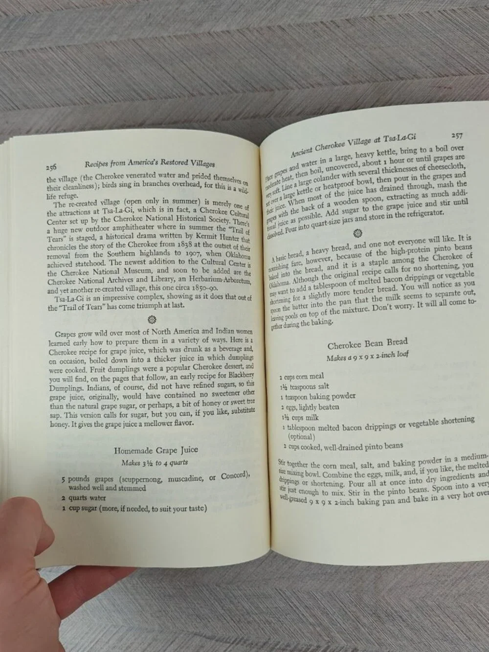 Recipes From America's Restored Villages Jean Anderson 1975 Hardcover Cookbook